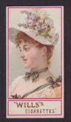 Cigarette card, Wills, Beauties (No inset, red frameline, typeset back), type card, Wills ref. book,
