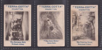 Cigarette cards, E Robinson & Son, Derbyshire & The Peaks, 3 type cards 'Entrance Hall Welbeck