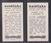 Trade cards, Barratt's, Famous Sportsmen, number 24, two different cards, both numbered 24,