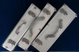 Coin Collecting Accessories, 3 coin collectors brief cases complete with trays (gd)