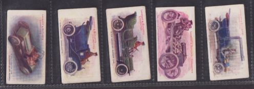Cigarette cards, Lambert & Butler Motors 1908 (set 25 cards) (about / near gd)