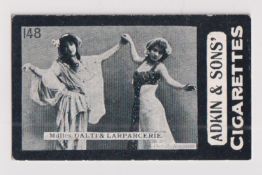 Cigarette card, Adkin & Sons, Actresses - French, type card, no 148 Mdlles. Dalti & Larparcerie (