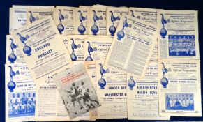 Football programmes, Tottenham Hotspur, a collection of 50+ home programmes, mostly 1950's inc.