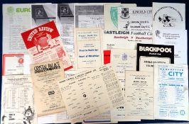 Football programmes, a collection of 26 single sheet and 4 page programmes 1940's onwards, inc.
