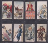 Cigarette cards, USA, S.F. Hess, Poker Puzzles, 8 cards, 'Calling for a Sight', 'Jack Pot', 'King