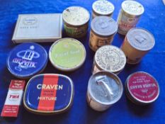 Tobacco Tins, 13 tins and packets, all apparently complete with original contents, 11 round tins