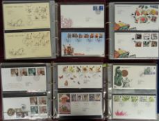 Stamps, GB QEII collection of first day covers housed in 7 Royal Mail albums, 1995-2010. Includes