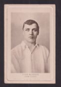 Football postcard, Steve Bloomer, Derby County, printed embossed sepia card from the Wrench series