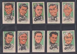 Trade cards, Kiddy's Favourites Popular Speedway Riders (set 52 cards), sold with 16 additional