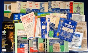 Football programmes & tickets, a selection of approx. 60 programmes, some with tickets inc. FAC