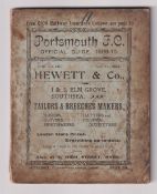 Portsmouth FC, Official Guide 1909-10, 72 pages including player portraits, fixtures, tables, player