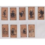 Trade cards, Barratt's, Felix Pictures, 9 cards, nos 7, 11, 16, 20, 21, 22, 23 (staining to back),