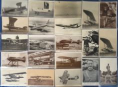 Postcards, Aviation, a mixed age collection of approx. 47 aviation cards, with RPs of Amy Johnson (2