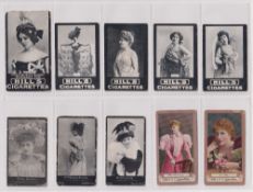 Cigarette cards, R J Hill, 16 cards Actresses & Beauties from various series, Seven Wonders back