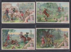 Trade cards, Liebig, German Language, 2 sets S112 Successful Hunting (1 card slight knock, rest