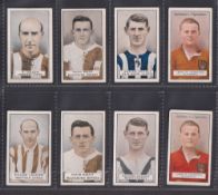 Cigarette cards, Gallaher, four pairs of variety cards, Famous Footballers (Green Back), two pairs