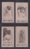 Cigarette cards, Hignett's, Beauties, Gravure (Golden Butterfly), four cards, ref. H198, pictures