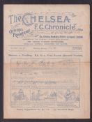 Football programme, Chelsea v Reading, 17 January, 1921, FA Cup 1st round replay, 4 pages (fold, tc)