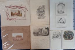Ephemera, a collection of 25+, mainly Rock & Co, engravings and decorated letter papers. Mostly