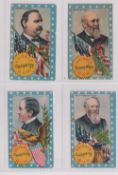 Trade cards, USA, Heisel's Campaign Gum, Candidates, four cards, Grover Cleveland, Gen. C.B. Fisk,