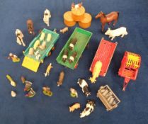 Toys, a large qty (100s) of mainly Britains plastic farm items to include MF combine harvesters,