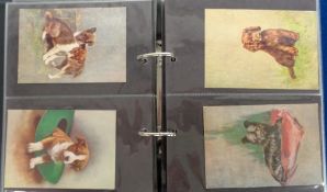 Postcards, Dogs, a collection of approx. 72 illustrated cards of dogs in modern album, with 26 cards