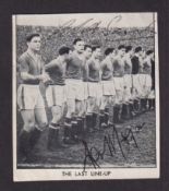 Autographed trade card, Thomson, World Footballers of Tomorrow, single paper issue showing the