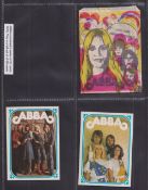 Trade cards, Monty Gum, Abba (set 50 cards XL Size) plus Original Paper Wrapper (vg)