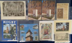 Postcards, Warwickshire, Rugby collection, inc. 38 postcards of street scenes, RPs, Parks,