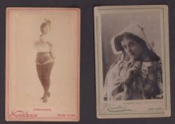 Cigarette cards, USA, National Tobacco Works 'Newsboy' N566 Cabinet Pictures, 11 cards, Red