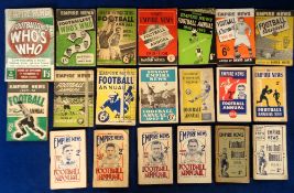 Empire News, selection (21) of annuals & booklets including 16 Empire News Football Annuals for