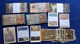 Trade cards, Spanish language issues, approx 100 cards in part sets, mainly anonymous unbranded