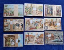 Trade cards, Liebig, a collection of 10 German edition wrapped sets, ref nos S696, S697, S699, S700,
