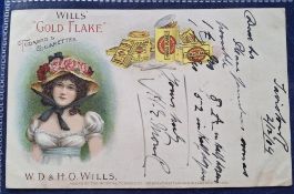 Tobacco Advertising, Wills Advertising Postcard for 'Wills Gold Flake Tobacco & Cigarettes' ,