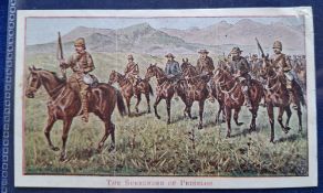 Cigarette card, Turkish Monopoly Cigarettes Co Ltd, Boer War Scenes, 'X' size, folder, 'Surrender of