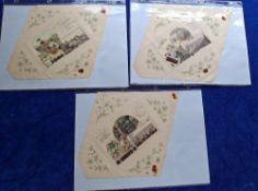 Trade issues, Suchard, Three early Chromolithographed advertising envelopes with illustrations of