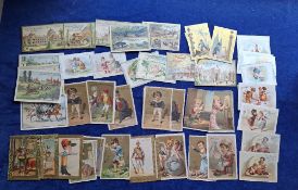 Trade cards, France, a collection of 60+, early French advertising cards, many different issuers &
