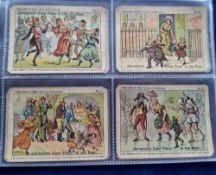 Trade cards, Johnston's Corn Flour, Sketches by 'Boz' (set 24 cards) (corner wear / damage,