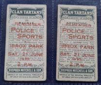 Cigarette cards, Stephen Mitchell Clan Tartans A series, 2 cards nos 17 & 39 , both with 'Remember