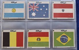 Trade cards, South Africa, Kelloggs Flags of the World (set 48 cards plus 6 'blanks') cut from