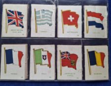 Tobacco silks, Muratti, Flags, Series 'C', (20-44), 'M' size, (set, 24 silks) (sl staining to some