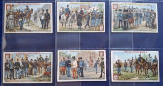 Trade cards, Liebig S302 Austro Hungarian Army Uniforms (set 6 cards), scarce Dutch laguage