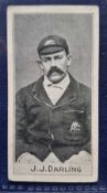 Cigarette card, D & J MacDonald, Cricketers, type card, J J Darling (gd) (1)