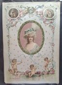 Trade Silk, The Gentlewoman, Christmas Supplement 1907 'En Souvenir' (some fraying about gd)