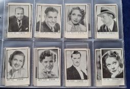 Cigarette cards, Castelloes Film Stars, Paper issue, 56 cards numbered between 1 & 125 includes