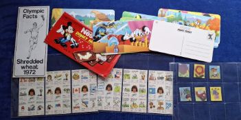 Trade cards, selection, Nabisco, Quiz Card Game (6/8 all uncut cards), Shredded Wheat Olympic