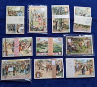 Trade cards, Liebig, a collection of 10 Italian edition wrapped sets, ref no S682, S683, S686, S687,