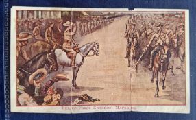Cigarette card, Turkish Monopoly Cigarettes Co Ltd, Boer War Scenes, 'X' size, folder, 'Relief Force