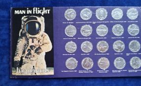 Trade issue, South Africa, Shell, Man in Flight / Lugpioniers, set of 20 coins mounted on special