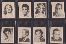Trade cards, African Consolidated Theatres, Cinema Stars (set 54 cards) anonymous plain backs,